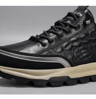 Shoes for Man High Quality Men Sneakers Luxury Men's Leather Shoes High Top Mens Shoes Casual Light Footwear Business  Shoes - details 6