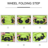Bolsas de compras plegables, carrito de compras impermeable, aislado, bolsa de compras de utilidad, bolsa de camión de mano Personal rodante - details 1