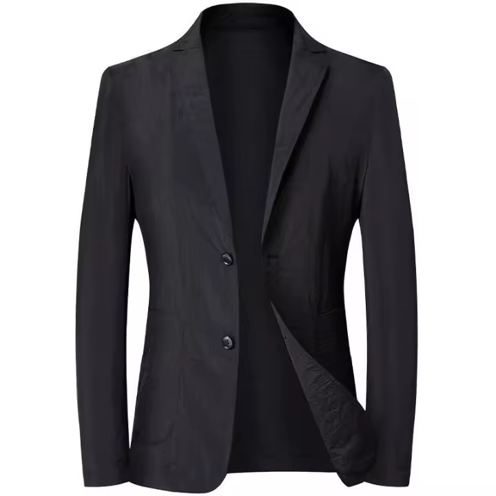 2025 Primavera/Verano protector solar moda masculina abrigo Casual Slim Fit versátil solo traje atractivo hombres - 1