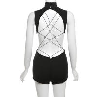 Mono ajustado sin espalda con cuello redondo para mujer - details 12