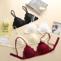 Sujetador De Encaje Femenino Sin Costillas Estilo Francés Para El Verano Con Cups Triangulares Y Envoltura De Pecho Ligera Y Sexy Sin Tirantes - details 2