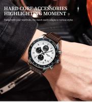 Reloj Analógico de Lujo para Hombres NIBOSI Automático, Correa de Cuero, Estilo Vintage, Impermeable, Elegante - details 7