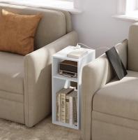 Mesitas de noche Mesita de noche Mesa auxiliar estrecha con 2 enchufes 2 puertos USB Mesa de centro de almacenamiento - details 8