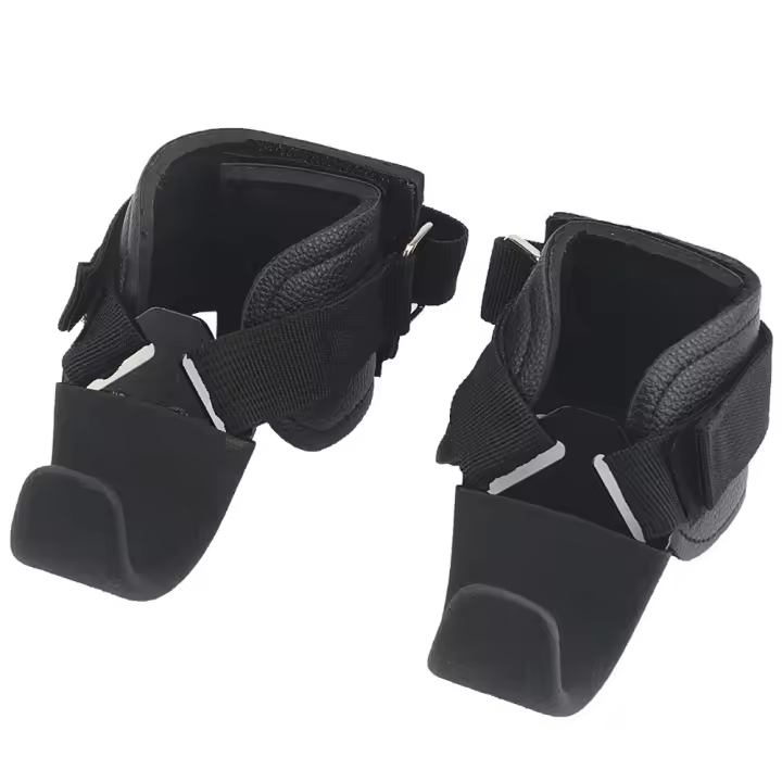 Correas de elevación tipo gancho para tirar, gancho de agarre para levantamiento de pesas antideslizante ajustable, protector de muñeca de potencia auxiliar suave y estable, 1 par - 1