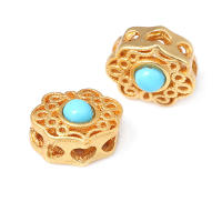 Pulseras de Abalorios Nepalaesas Estilo Vintage de Metal Dorado Mate 5PCS Accesorios de Joyería DIY - details 22