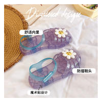 Sandalias de niña con flores, zapatos de gelatina tejida para bebé de 3 a 9 años - details 3