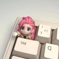 Lol Art Keycaps Aatrox Viego Jinx Yasuo Personalized Resin nical Keyboard Gift Translucent Christmas Cute Handmade Arcane - details 4
