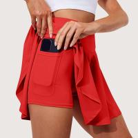 Verano Mujer Sprints tenis baile Fiess corto juvenil de secado rápido sólido forro femenino cintura alta Mini faldas pantalones cortos - details 23
