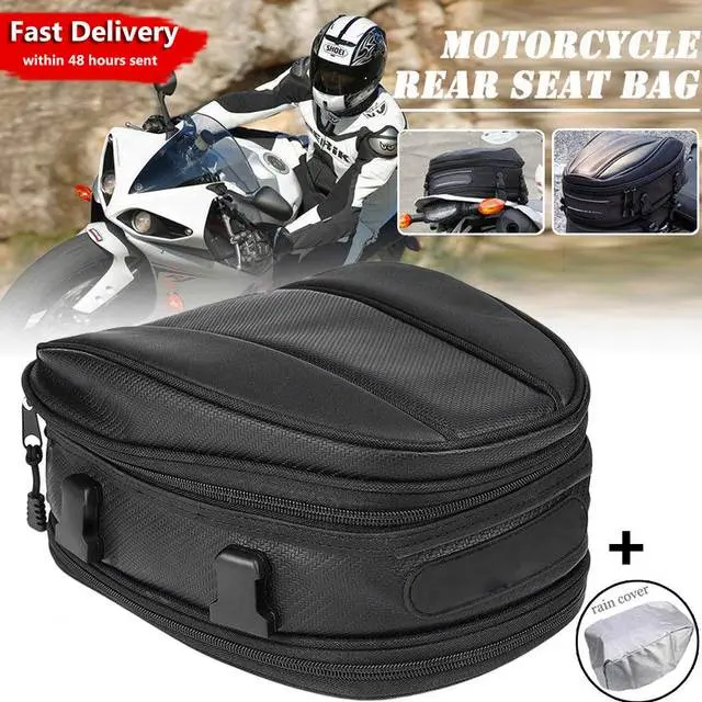 Mochila impermeable para motocicleta, bolsas traseras, bolsa de asiento trasero, paquete trasero para moto, equipaje deportivo para Scooter - 1