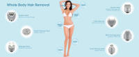 Depiladora para Mujer, Dispositivo de Depilación 7 en 1 para Mujer, Afeitadora eléctrica sin Dolor para Mujer, Recortadora de Bikini, Depiladora de Afeitar Inalámbrica para Línea de Bikini, Cara, Cuerpo, IPX6 Impermeable, Recargable, 2 Velocidades - details 1