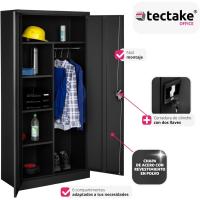 Armario de Archivado de Metal para Oficina 6 Cajones, Barra, Puertas Bloqueables, Acero de Calidad, Mueble de Oficina, Candado de Seguridad, Estanterías Metálicas 180x80x40cm Gris - details 25
