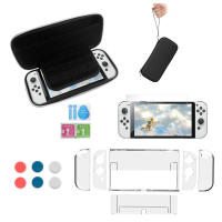 BLUEKAKA-Kit de estuche transparente para Switch Oled, bolsa de viaje para transporte, protección y Protector de pantalla para consola de juegos Ns Oled - details 0