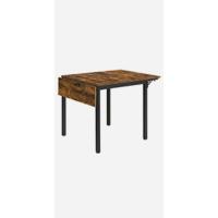 Mesa de Comedor de Estilo Rústico Marrón-Negro 70 x 110 x 77 cm Ideal para 4 Personas - details 5