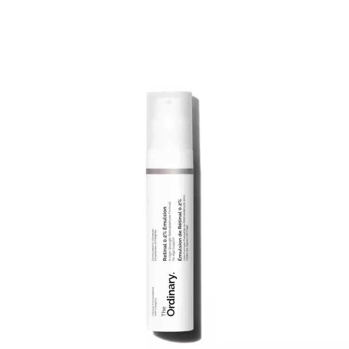 Emulsión The Ordinary Retinal 0,2%, suero retinoide de alta resistencia para un soporte antienvejecimiento avanzado, 0,5 onzas líquidas - 1