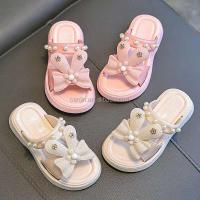 Nuevas zapatillas de goma para niños, sandalias 2024 con diseño de lazo, zapatos bonitos y a la moda para mujer, plataforma de verano a bajo precio - details 0