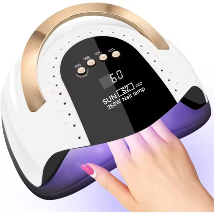 Lámpara de uñas UV LED profesional de 268W Secador de esmalte gel 4 timeros Sensor automático - 1