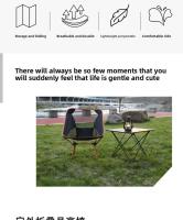 Silla al aire libre de aluminio ultraligera con respaldo de ocio portátil plegable para acampar Moonlight, silla de playa - details 1