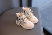 Botas De Goma Para Niños Y Niñas Invierno Cálidas Con Algodón Botas De Tobillo Doble Cierre De Cremallera Para Jardín De Infantes - details 9