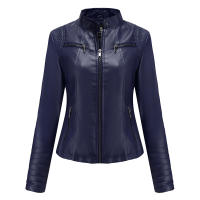 Chaqueta de cuero de imitación para mujer, abrigo de motociclista de moda, ropa de primavera y otoño - details 1