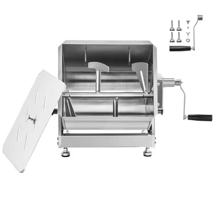 SucceBuy Mezclador de Carne Manual 30L con Tanque Inclinable para Mezclar Salchichas y Carne - 1