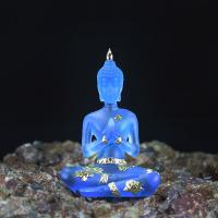 Figuritas de Buda de resina de imitación hechas a mano, estatua de Buda sentado realista, fondo plano transparente, Mini adorno budista para oficina - details 1