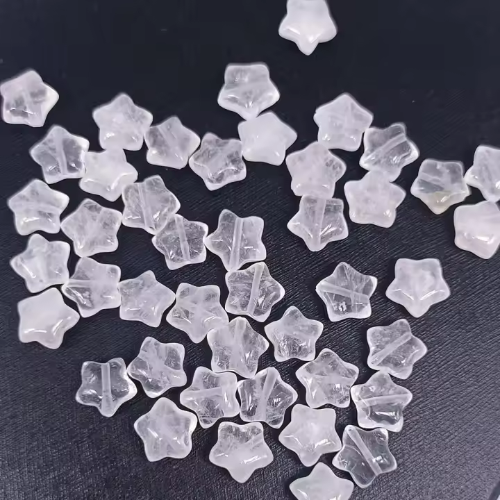 Piedra de cristal Natural en forma de estrella, 21 piezas, cuentas sueltas, piedras preciosas hechas a mano, accesorios para hacer joyas, 10mm - 1