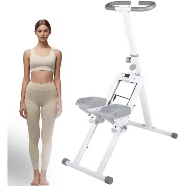 Ejercicio de escalador Vertical para gimnasio en casa, escalador de montaña plegable con escalador de escalera LCD, capacidad de carga de 300 libras, para - 1