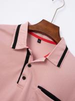 Camisa polo de verano 2025 con botones y bolsillo para hombre, deportiva. - details 23