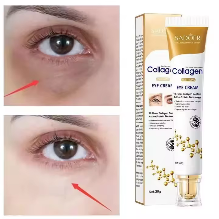 Crema para los Ojos de Colágeno Instantánea Eliminación de Arrugas, Reafirmación de la Piel, Adiós a las Ojeras y Hinchazón Herramientas de Cuidado de la Piel Facial - 1