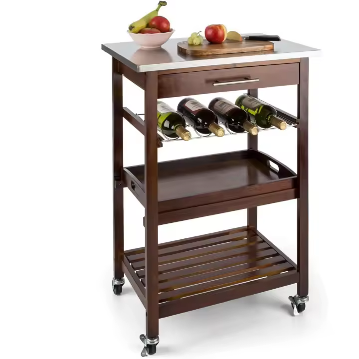 Mueble Cocina Isla, Carro Cocina para Frutas y Verduras, Mueble Auxiliar Cocina - 1