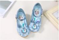 Zapatos de princesa Anna para niñas, sandalias de cuero, tacones altos de baile, Elsa, zapatos de fiesta - details 6
