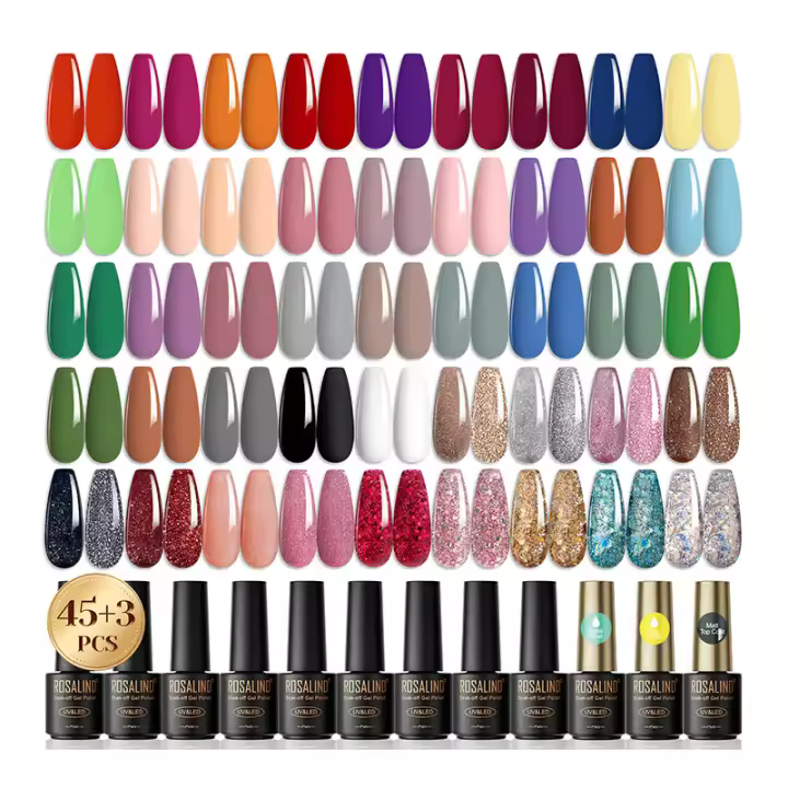 ROSALIND juego de esmaltes en Gel para uñas, semipermanente, lámpara Led UV, Barniz UV, capa superior mate - 1