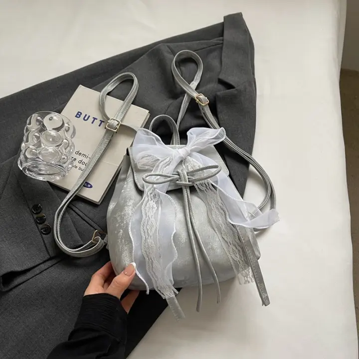 Popular, mochila, lazo, nuevo estilo, casual, niñas, personalidad, bolsa de viaje, mochila, diseño - 1