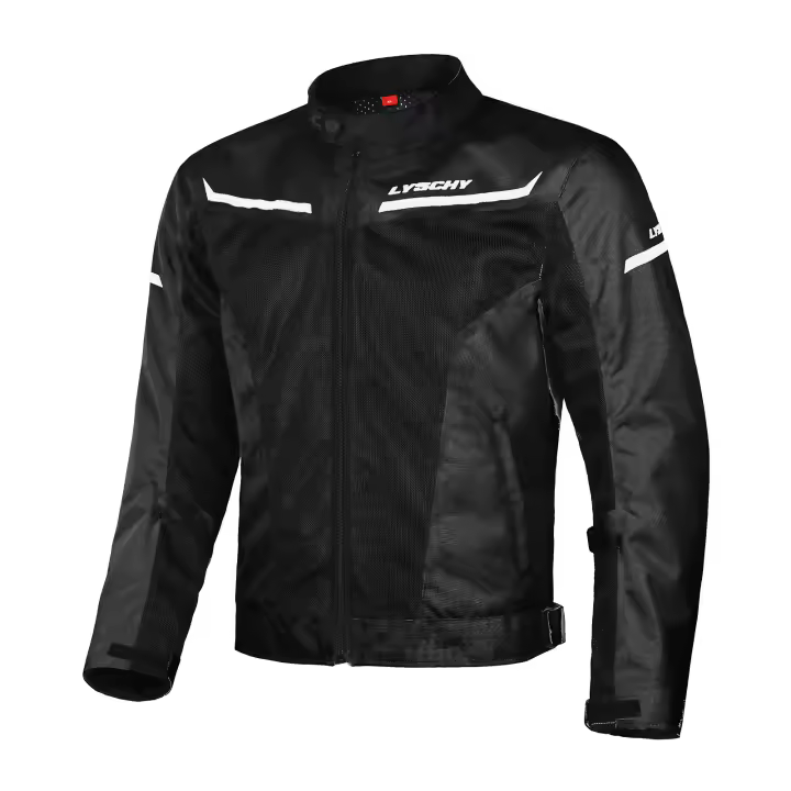 LYSCHY Chaqueta de Moto de Malla Transpirable de Verano para Hombre, Anticaída y Resistente al Desgaste, con Equipo de protección incorporado - 1