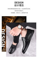 Primera capa de cuero de vaca, zapatos de negocios casuales, zapatos de cuero para hombre, zapatos con agujero hueco, zapatos de pedal ligero, sandalias casuales para hombre - details 3