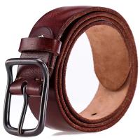 Cinturones de diseñador para hombre, piel de vaca auténtica de alta calidad, color marrón, de lujo,talla grande, 100% grano real - details 55