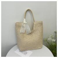 Bolso de hombro tejido hecho a mano Vintage para playa para mujer, bolsas de compras de rafia y ratán, bolsos bohemios para mujer, bolsos informales para viajes y vacaciones de verano - details 22