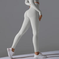 Hamidou-Pantalones deportivos de Yoga para mujer, mallas de cintura alta y caderas ajustadas, glúteos de melocotón, pantalones de Yoga desnudos de cintura alta - details 82