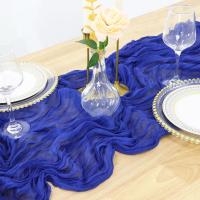 Camino de mesa de gasa Vintage largo, cubierta de mesa de estopilla multicolor semitransparente, mantel de estilo bohemio, decoración de mesa - details 1