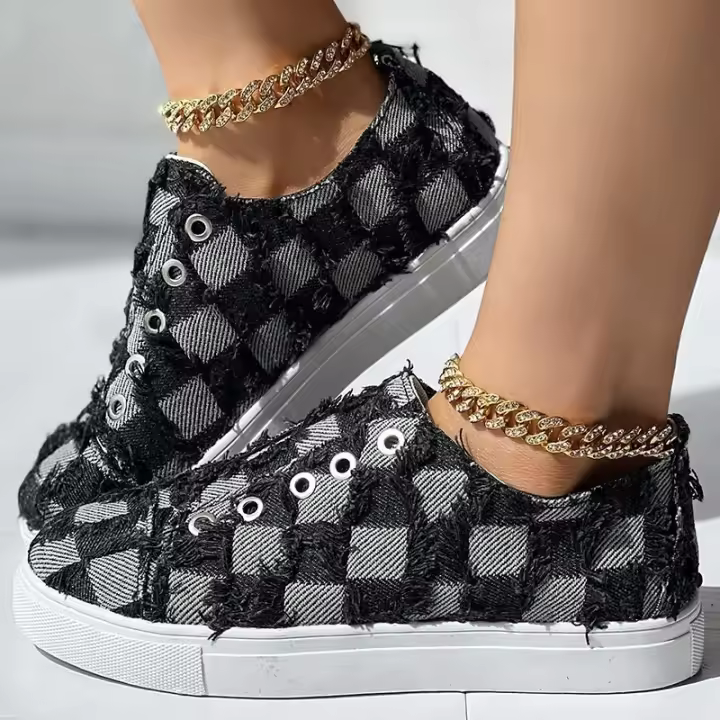Zapatos de lona informales para mujer, zapatos planos de moda para actividades al aire libre, zapatos femeninos - 1