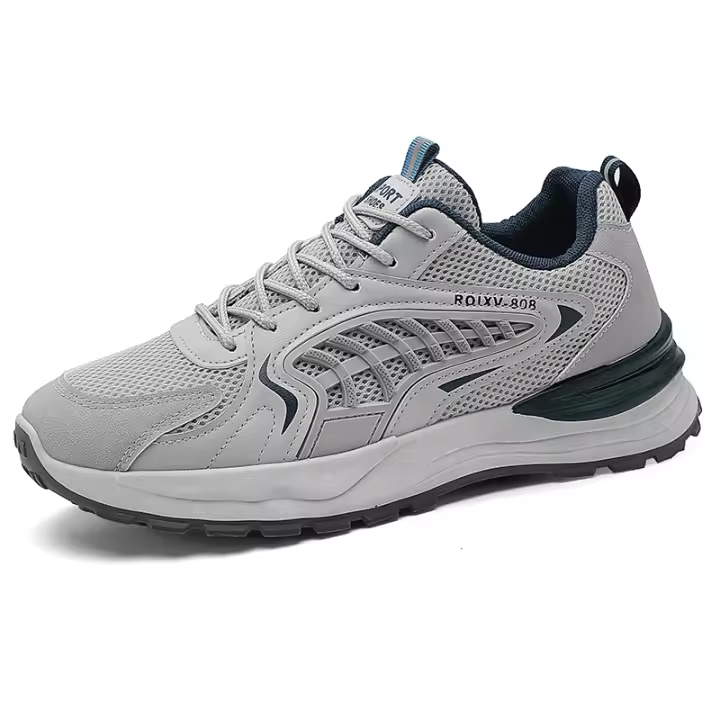 Zapatos de marca para hombre, zapatillas gruesas blancas de lujo, zapatillas informales para correr, Tenis transpirables antideslizantes, calzado deportivo para Fitness - 1