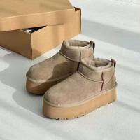 Botas de nieve de invierno de piel para mujer, tobilleras cómodas, estilo de moda de diseñador de lujo - details 1