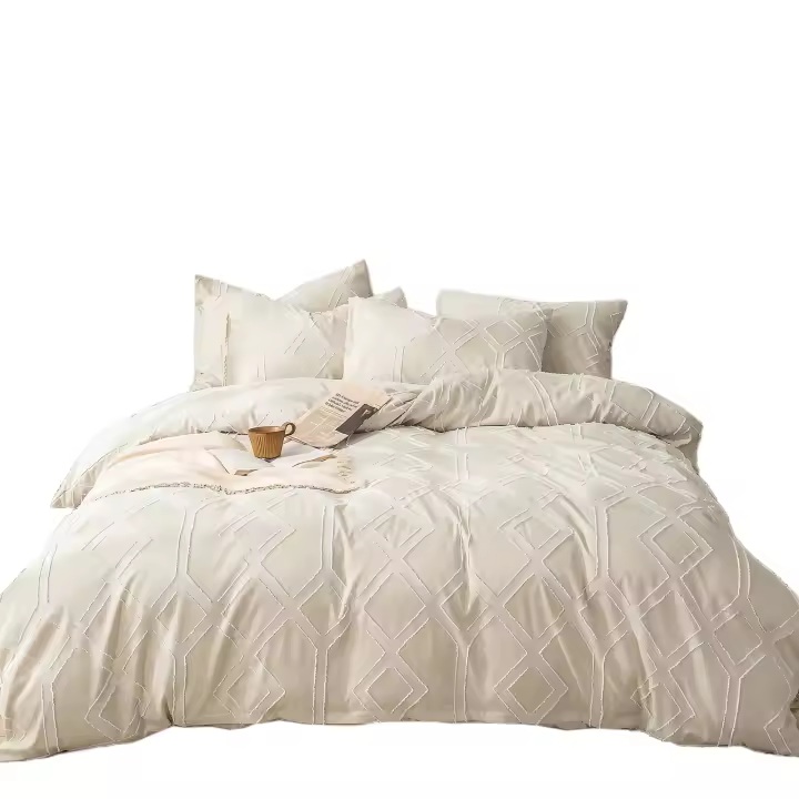 Juego de Fundas Nórdicas Bordadas Diseño Shabby Chic para Cama 100% Microfibra Suave - 1