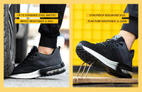 Zapatos De Seguridad Para Trabajo Con Punta De Acero Antideslizantes Y Respirables Para Hombres Botas De Trabajo Ligeras Y Confortables Para Construcción - details 6
