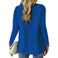 Moda Otoño Cárdigan Blazer de Manga Larga de Color Sólido para Mujeres - details 14