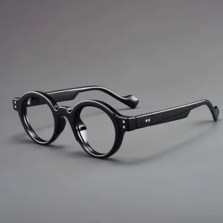 Gafas de lectura retro para PC para hombre y mujer con resina para presbicia, montura pequeña, cara redonda, garbanzos, tortuga - 1