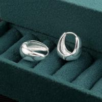 Pendientes de aro pequeños de plata 925 para mujer, pendientes gruesos, pequeños, de oro de 14 quilates, Huggie, pendientes de aro pequeños, ligeros y anchos, Plata de ley - details 4