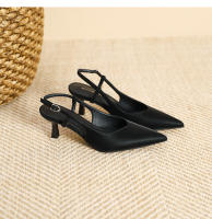 Zapatos de tacón de aguja con espalda hueca y punta de bolso de boca baja de nuevo estilo - details 25