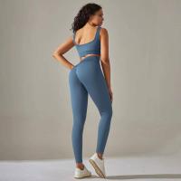 Conjunto de yoga acanalado sin costuras para mujer, ropa de gimnasio, sujetador con elevación, leggings, top de entrenamiento, chándal deportivo, 2 piezas - details 36