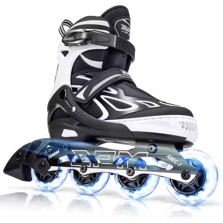Patines en línea Vinal Regulables con iluminación LED completa, luces intermitentes para niños y niñas. - 1
